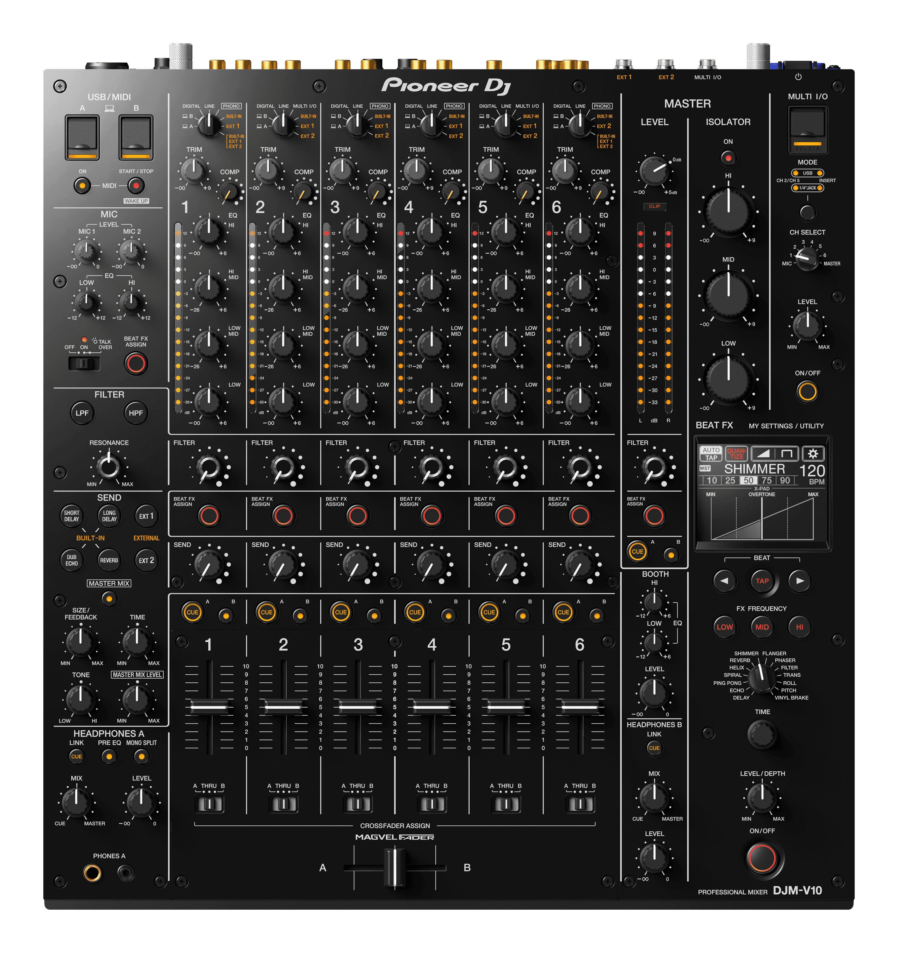 Pioneer DJM-V10 six-channel professional DJ mixer
